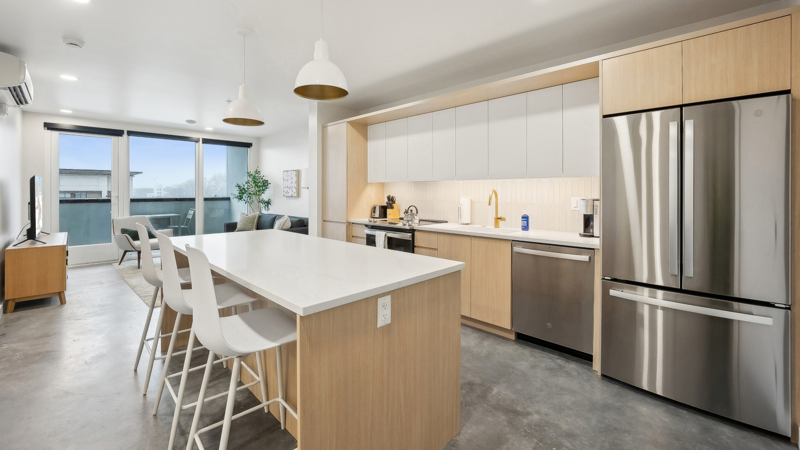 Brix Residences apartment full kitchen.