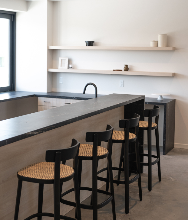 Community kitchen at Brix Residences.