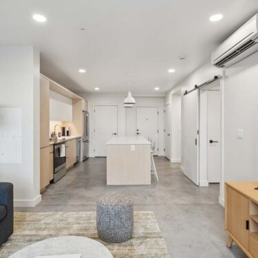 Rendering of the A2 - One Bedroom floor plan with 1 bedroom[s] and 1 bathroom[s] at Brix