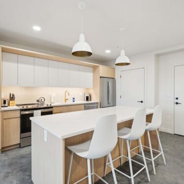 Rendering of the A3 - One Bedroom floor plan with 1 bedroom[s] and 1 bathroom[s] at Brix