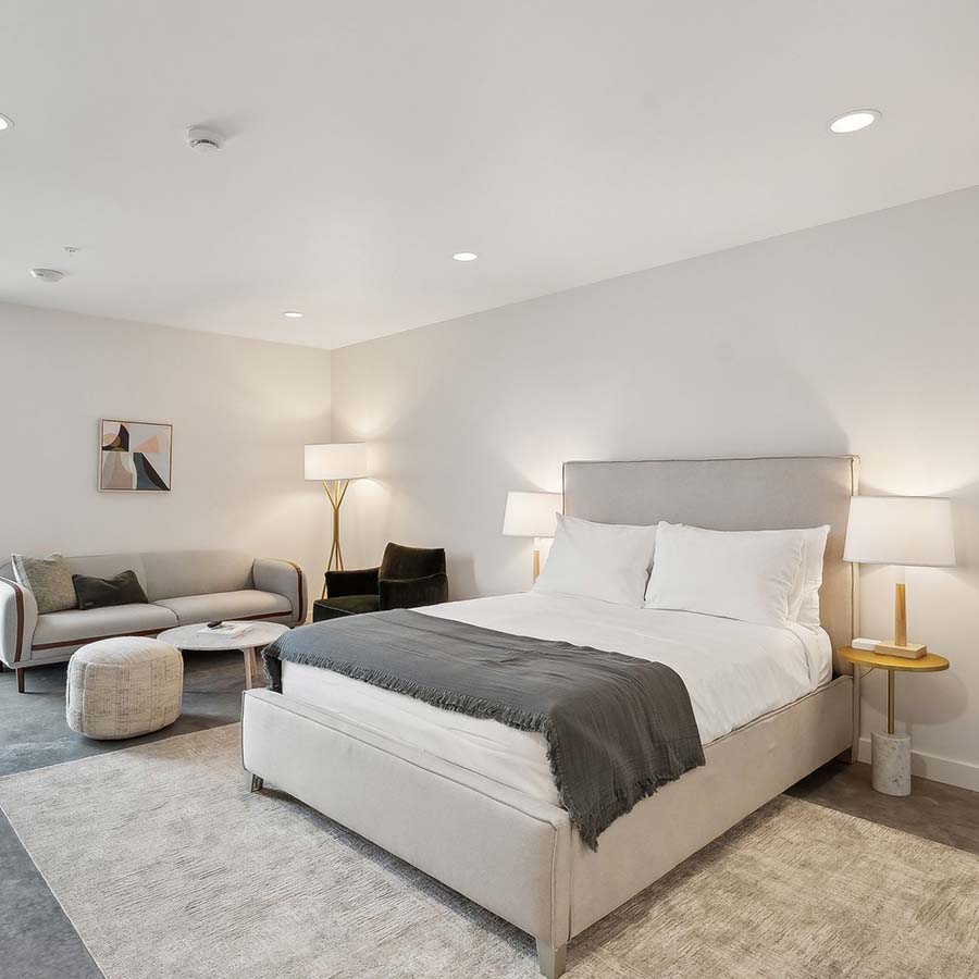 Rendering of the S1 - Studio floor plan with a Studio bedroom and 1 bathroom[s] at Brix