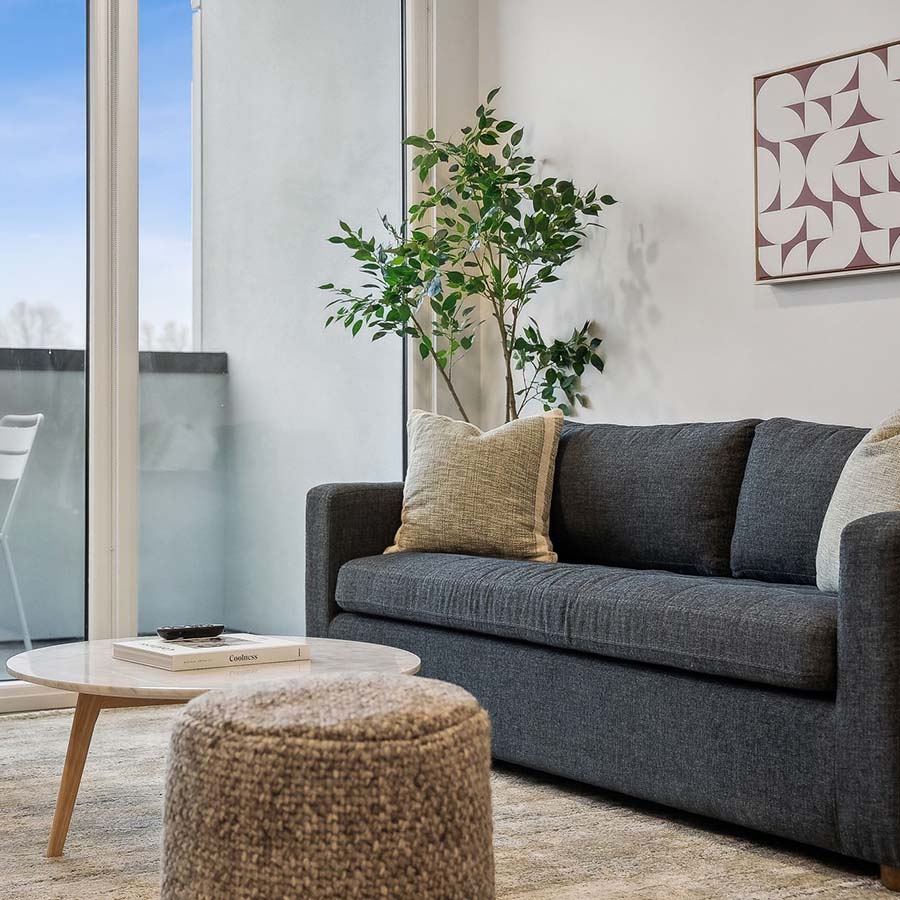 Rendering of the A1 - One Bedroom floor plan with 1 bedroom[s] and 1 bathroom[s] at Brix